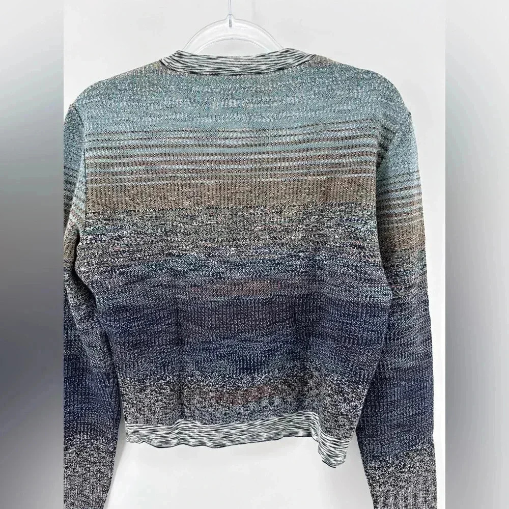 NWT Missoni Gradient Wool Thick Knit Multicolor Sweater Luxury Size M - Picture 5 of 13
